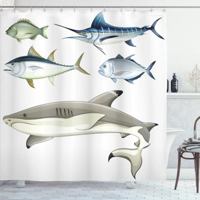 Ocean Shower Curtain with Hooks Included