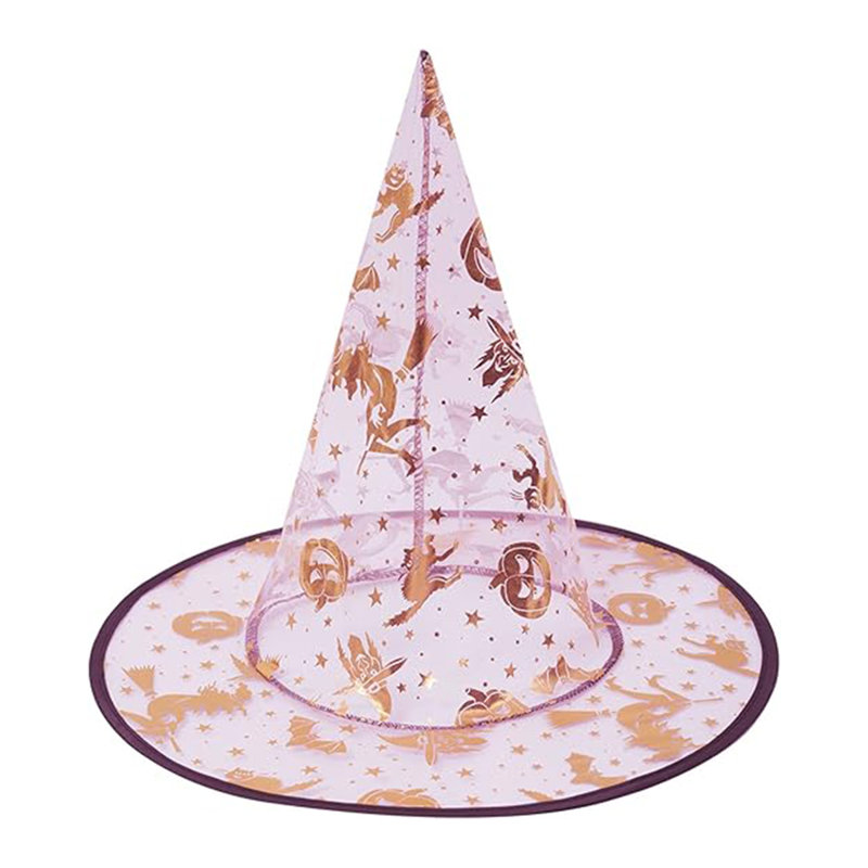 Ensemble 2 pièces de cape de sorcière d'Halloween + chapeau, costumes de performance, accessoires de fête, Mauve