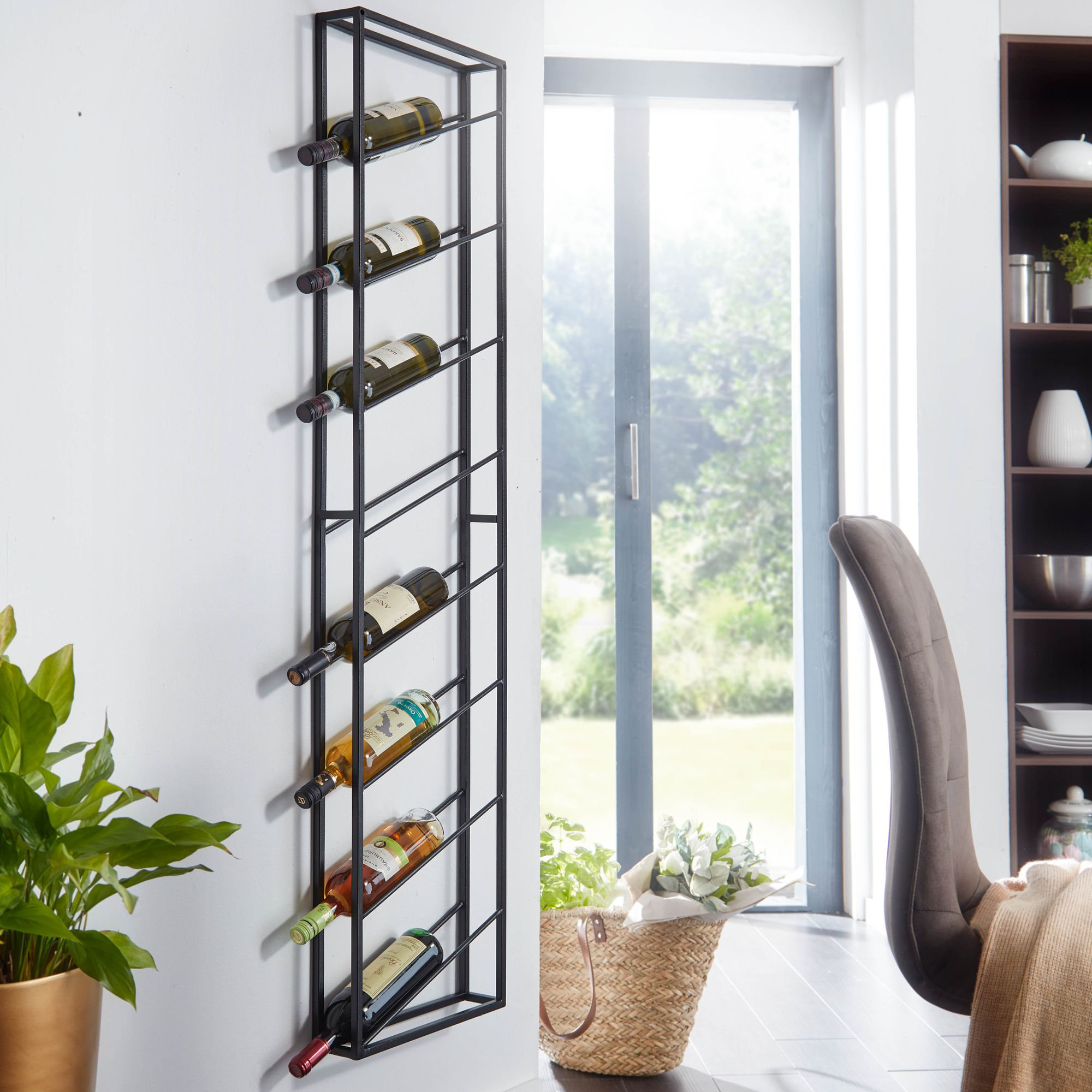 Brayden Studio Wall Mounted Wine Rack Design wall shelf for the kitchen ...