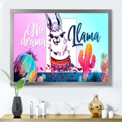 No Drama Llama - Photographie sur toile