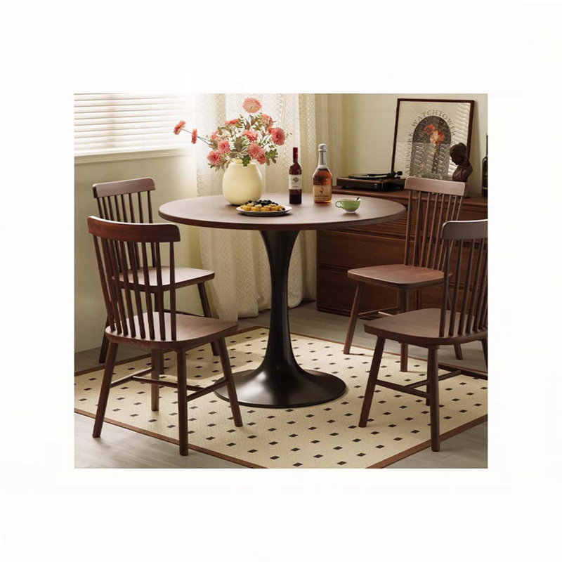 Round MDF Top Dining Table