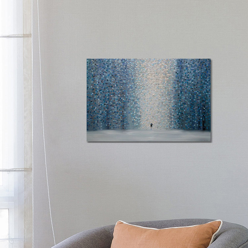 Rainfall by Ekaterina Ermilkina - Painting on Canvas, Wrapped Canvas, 66.04 cm H x 45.72 cm W x 1.91 cm D