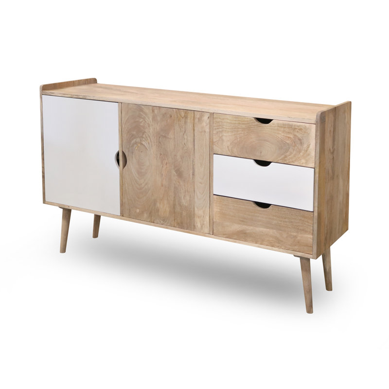 Rousseau 150cm Sideboard, Brown/White