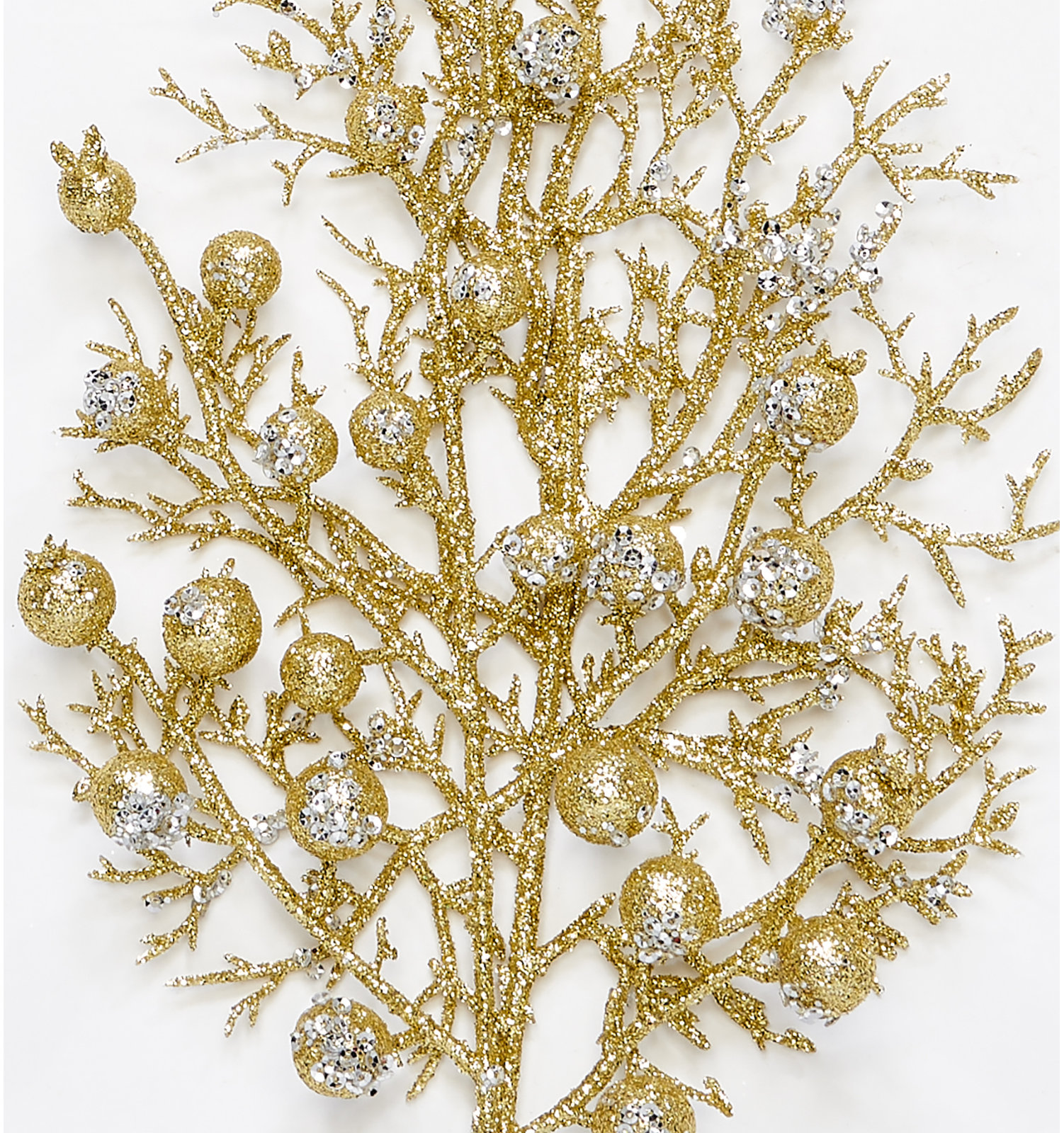 Glitter Berry Floral Stems, Gold