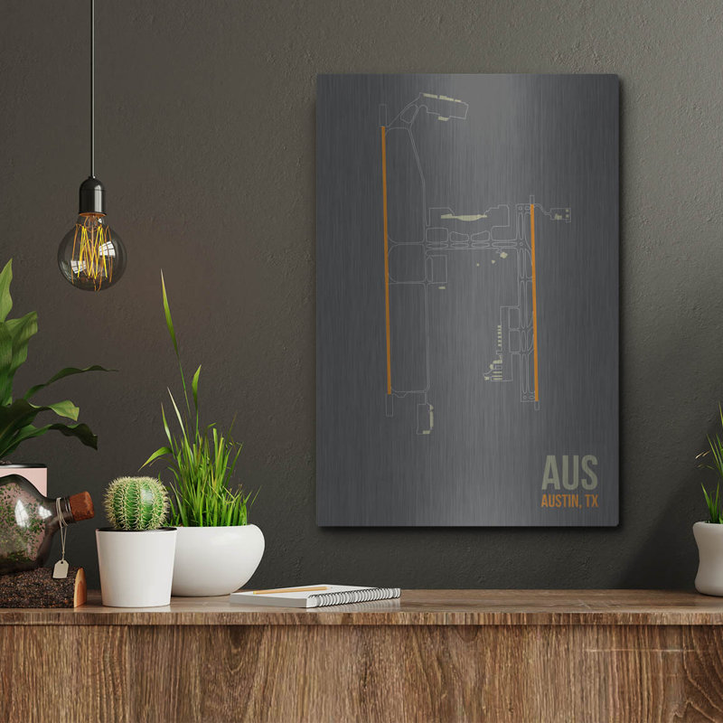 "AUS" par O8, à gauche, H 16 po x l 12 po