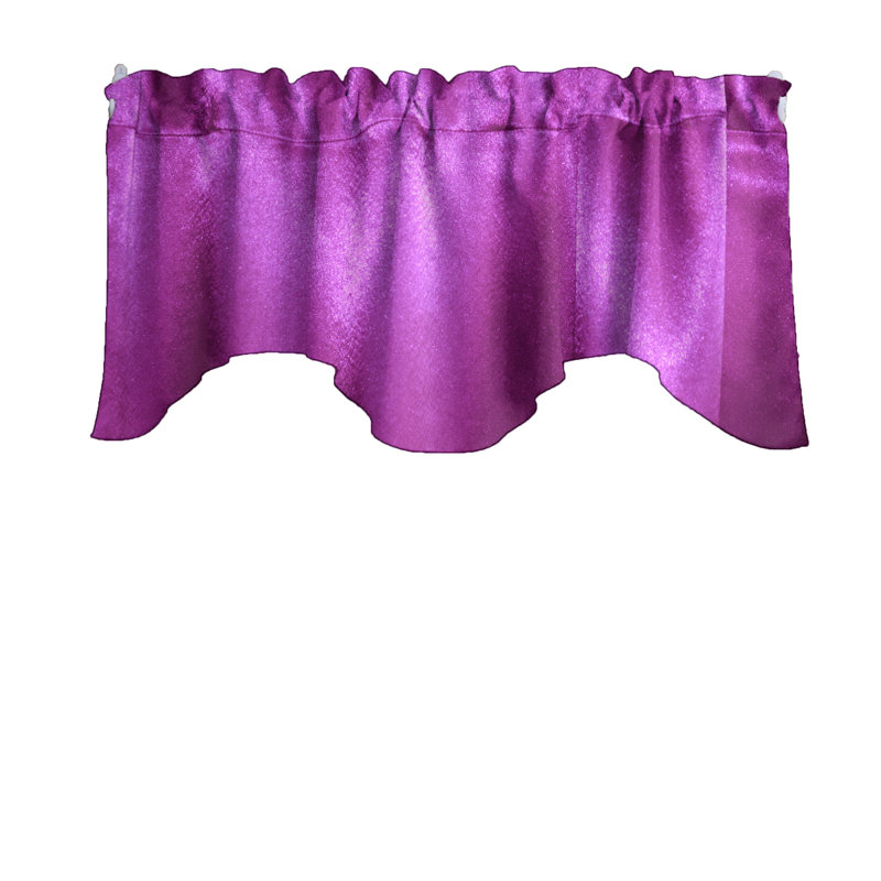 Scalloped Window Valance, Fuchsia