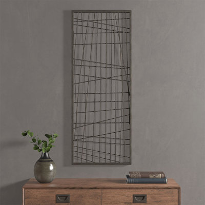 Black Metal Decorative Wall Piece - Woven With A Distressed Touch Handcrafted Care