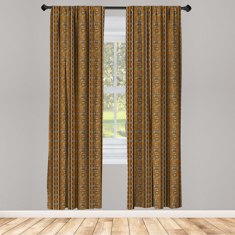 Paire de rideaux semi-transparents avec passe-tringle, 28 po x 63 po