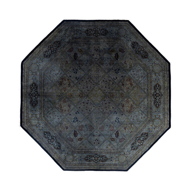 Overdyed One-of-a-Kind 7' 1" X 7' 1" Hand Knotted Area Rug