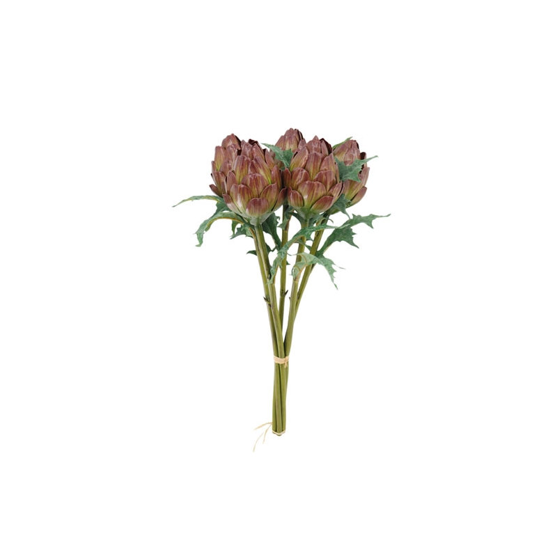 25" Artificial Purple Artichoke Stems