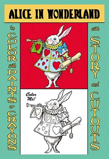 Buyenlarge 'Alice in Wonderland: The White Rabbit - Color Me!' by John ...