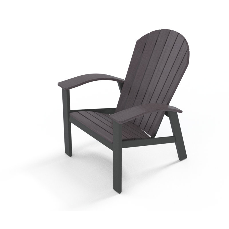 Augusto Outdoor Adirondack Chair, Graphite, Boardwalk
