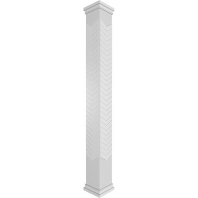 Craftsman Classic Chervon Modern Square non effilé avec colonne Prairie Capital