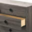 Dessus en faux marbre et commode au fini chêne gris rustique
