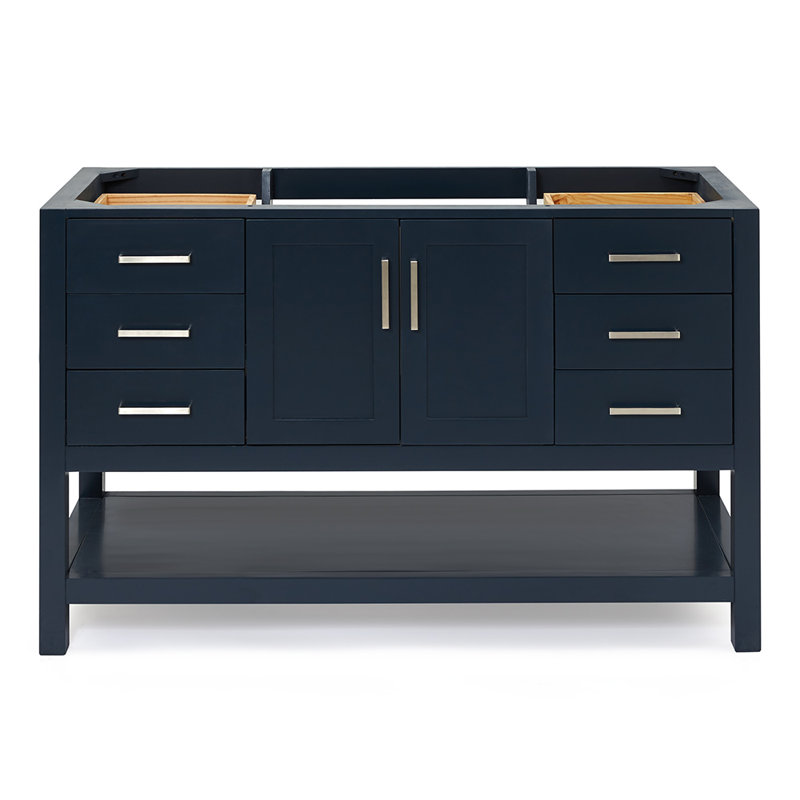 54'' W Single Bathroom Vanity Base, Midnight Blue