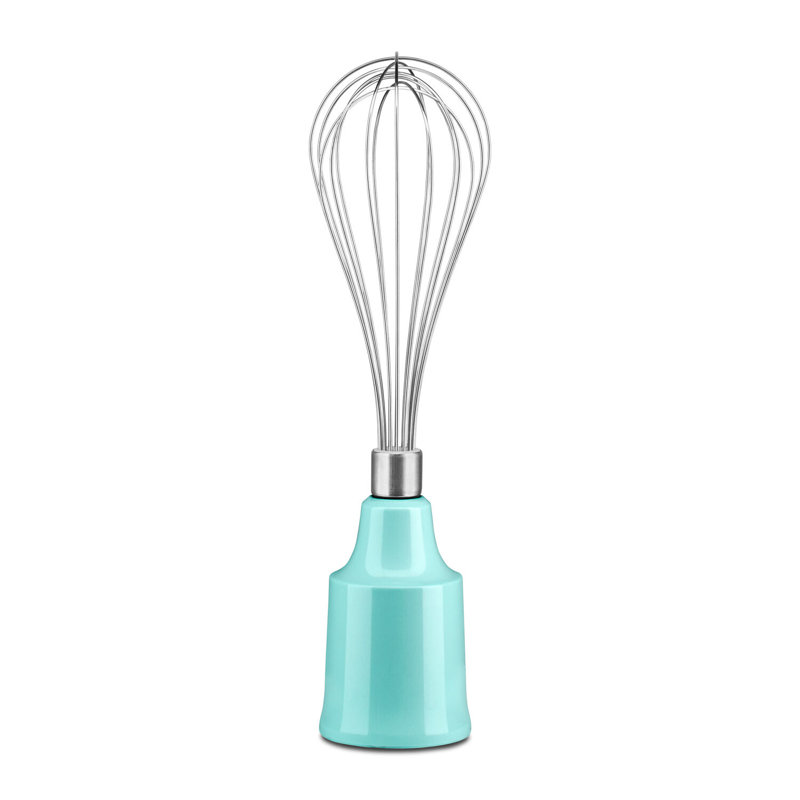 KitchenAid Variable Speed Hand Immersion Blender with 8” Removable Arm, Whisk, Chopper & Blending Jar in Aqua, Aqua