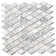 Rhomboid 1" x 1" Marble Mosaic Tile in White