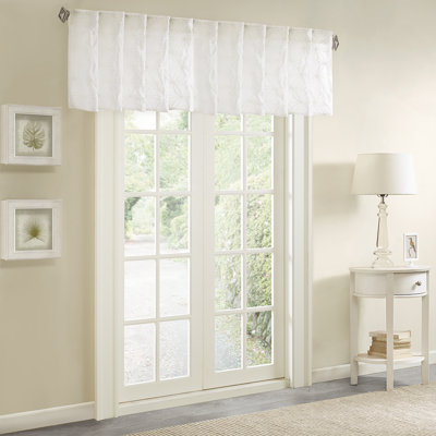  Gemma Sheer Embroidered 50" Window Valance