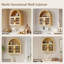 Armoire murale de salle de bain arquée avec portes en verre, armoire à pharmacie murale 26 "avec tablette réglable, armoire de rangement au-dessus de la toilette pour salle de bain, salle de lavage, cuisine, naturel