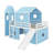 Loft Bed With Slide Pink Tent And Tower-504491715
