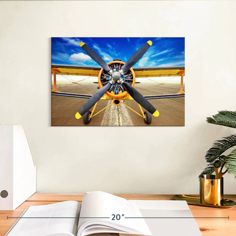 Mehar Runway Biplane, 8" H x 12" W