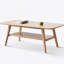 Table basse avec plateau central 100% bois massif avec plateau de rangement
