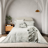 Amalia Pillow Case Pairs Sp White/Silver
