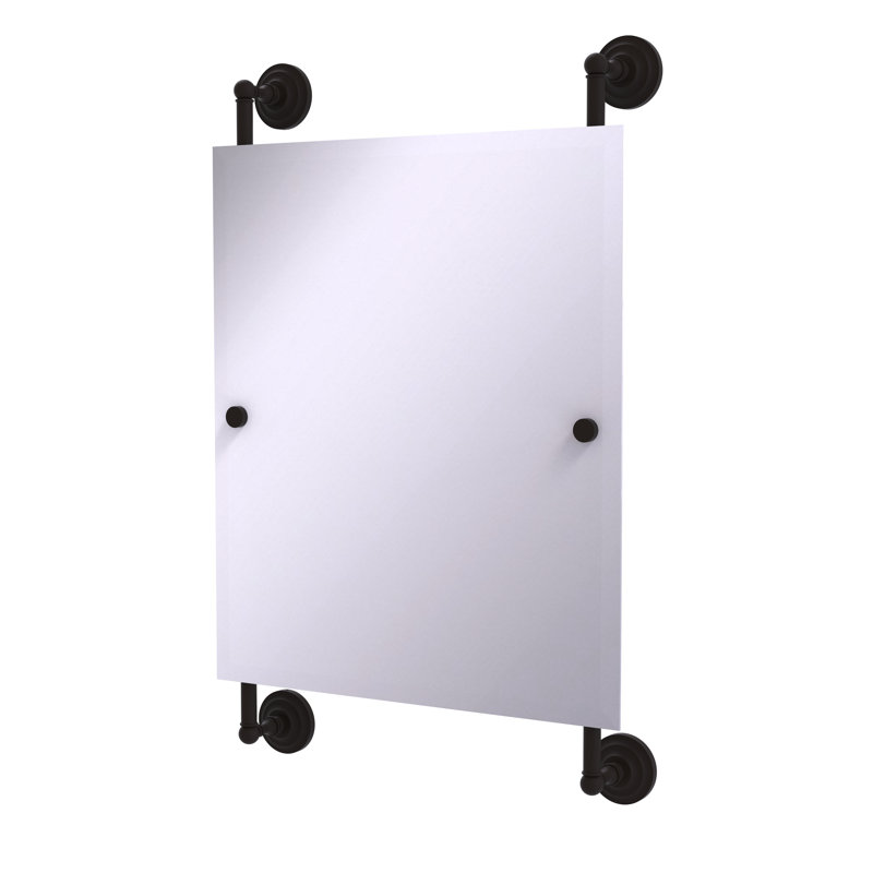 Miroir mural biseauté traditionnel leamore, Bronze huilé