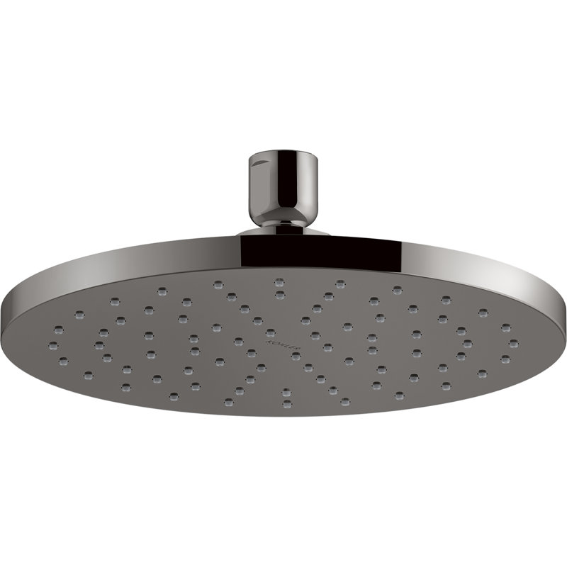 Pomme de douche à pluie Contemporary, Titane éclatant, Rond, 1,75 gallons par minute