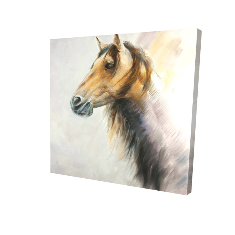 Cheval sauvage - Toile orange pour animaux de ferme