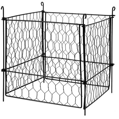 Ensemble de 4 protecteurs de plantes contre les animaux, protecteur de plantes en treillis 13,4 po x 13,4 po, cages pour plantes d'extérieur, fleurs et légumes, gardes de lapin, écureuils à l'extérieur, treillis métallique 16 pièces
