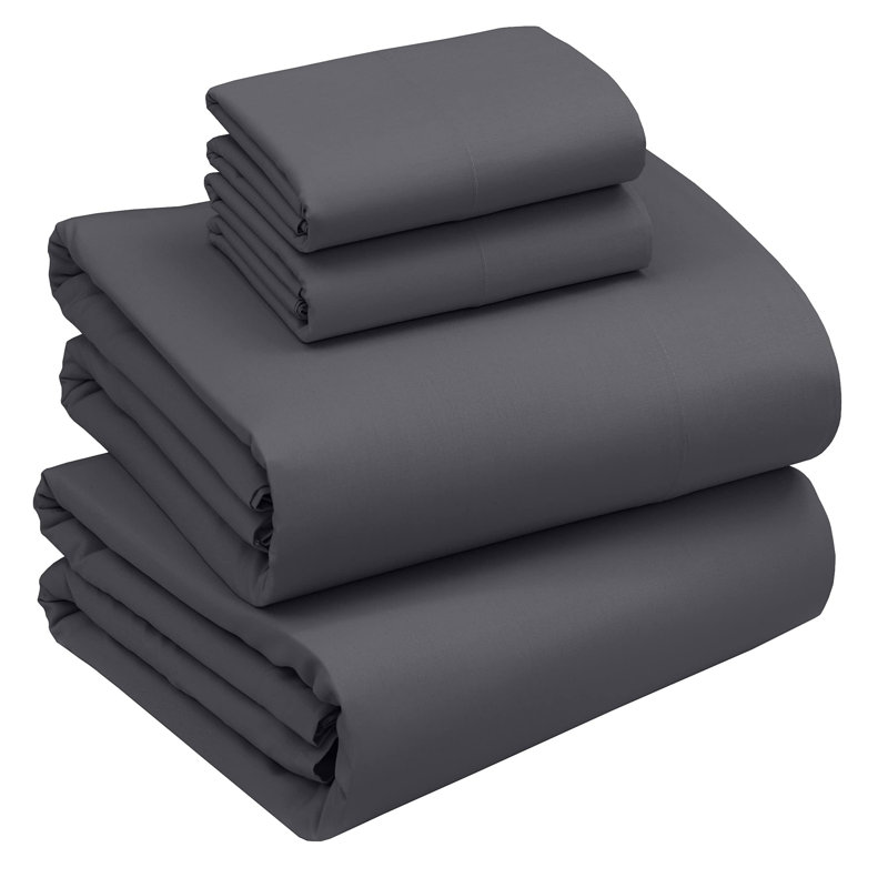 100% Cotton Sheets Sets Soft Crispy Percale Cooling Sheets 16 Inch Deep Pocket Bed Sheets, King Sheet Set with 2 Pillowcase