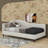 L-Shaped Linen Daybed With Solid Wood Legs-1497422873-1497422876