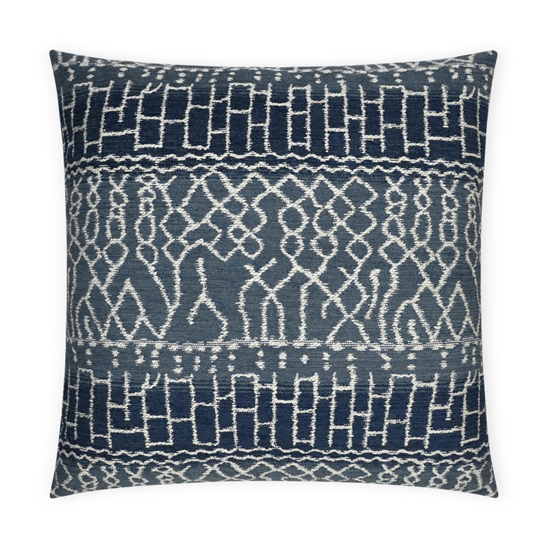 Andreozzi Decorative Throw Pillow, Indigo, Square 24"