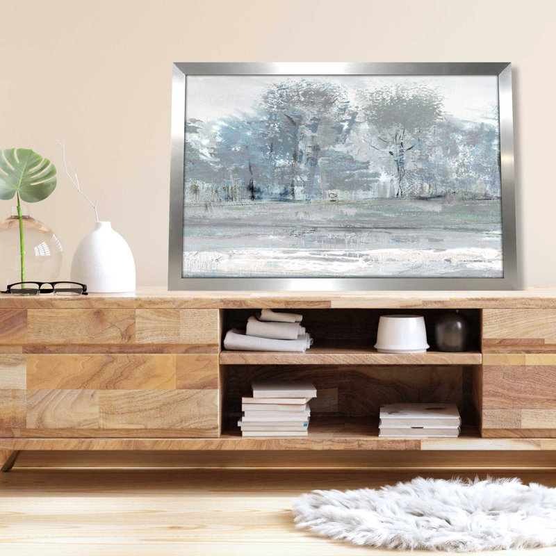 High Meadow II - Peinture, L 49,5 po x H 33,5 po, Encadrement argenté