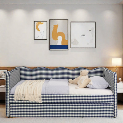 Cozy Daybed With Trundle, Usb Port And Adorable Wave Shaped by Lark Manor
