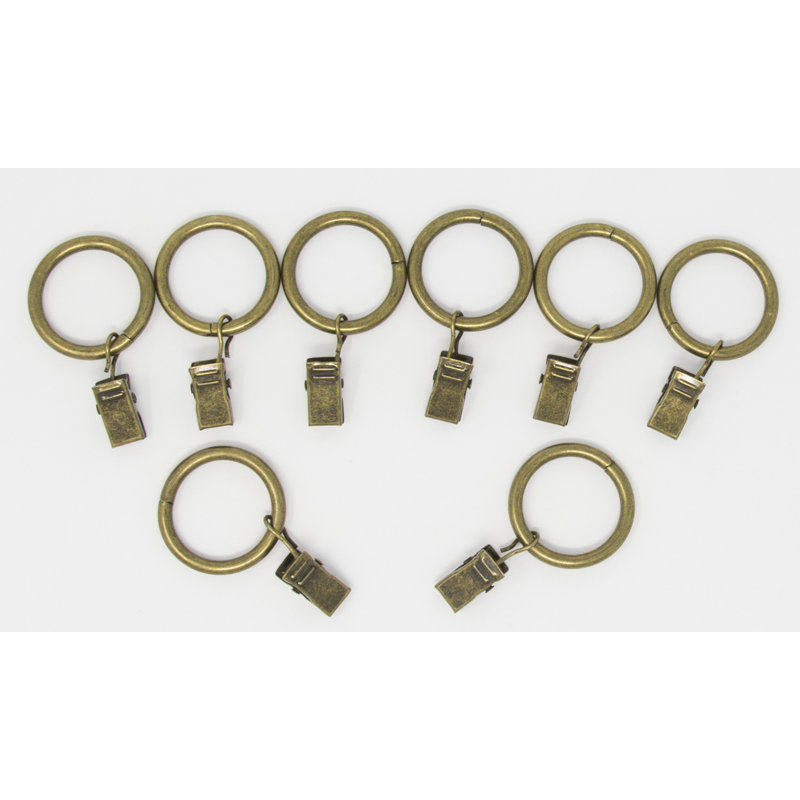 Mcbride Steel Curtain Rings, Antique Brass
