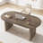 70.8 Inch Oval Dining Table for 6-8 People, Long Large Kitchen Table with Thick Sturdy Wooden Base, Farmhouse Dining Room Table for Kitchen, Living Room, Office-1604724925