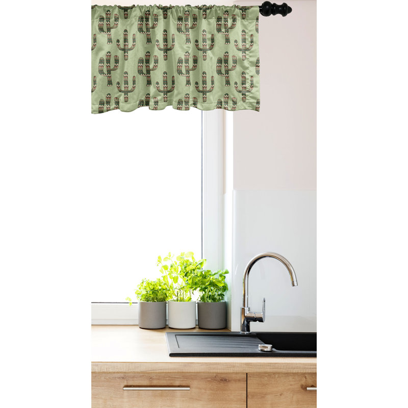 Ensemble de 2 cantonnières Ambesonne Cactus, L 42 po x L 12 po