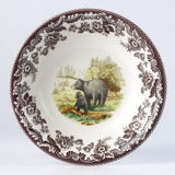 Spode Woodland Am.Wildlife Ascot Cereal Bowl 8" Blk Bear