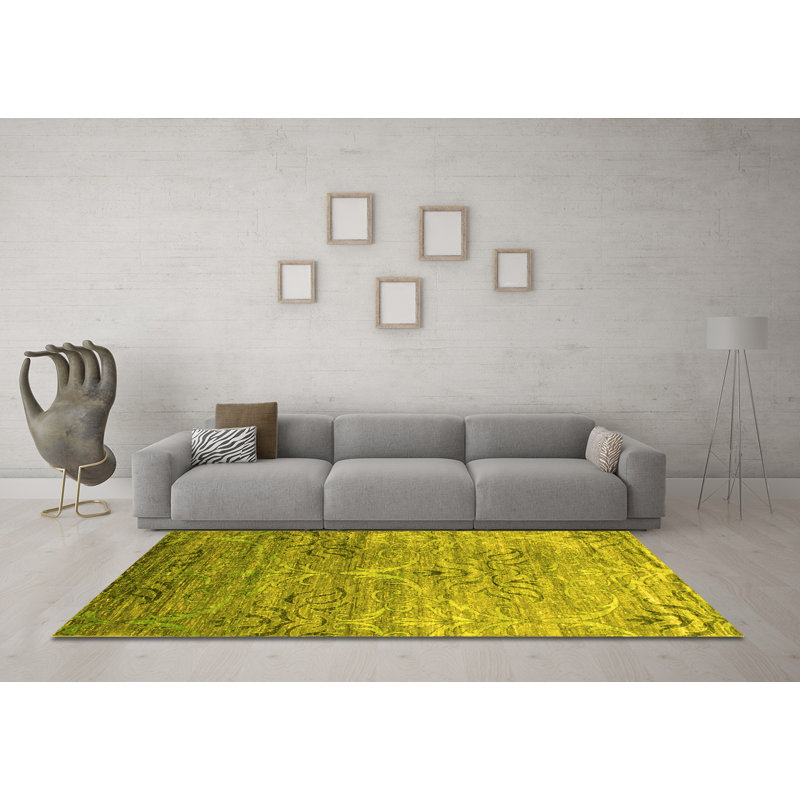 Anajah Performance Damask Indoor Rug, Square 3'