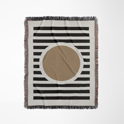 Circle Abstract Cotton Blend Blanket Throw