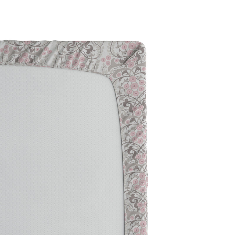 Microfiber Floral Fitted Sheet, Twin XL Fitted Sheet