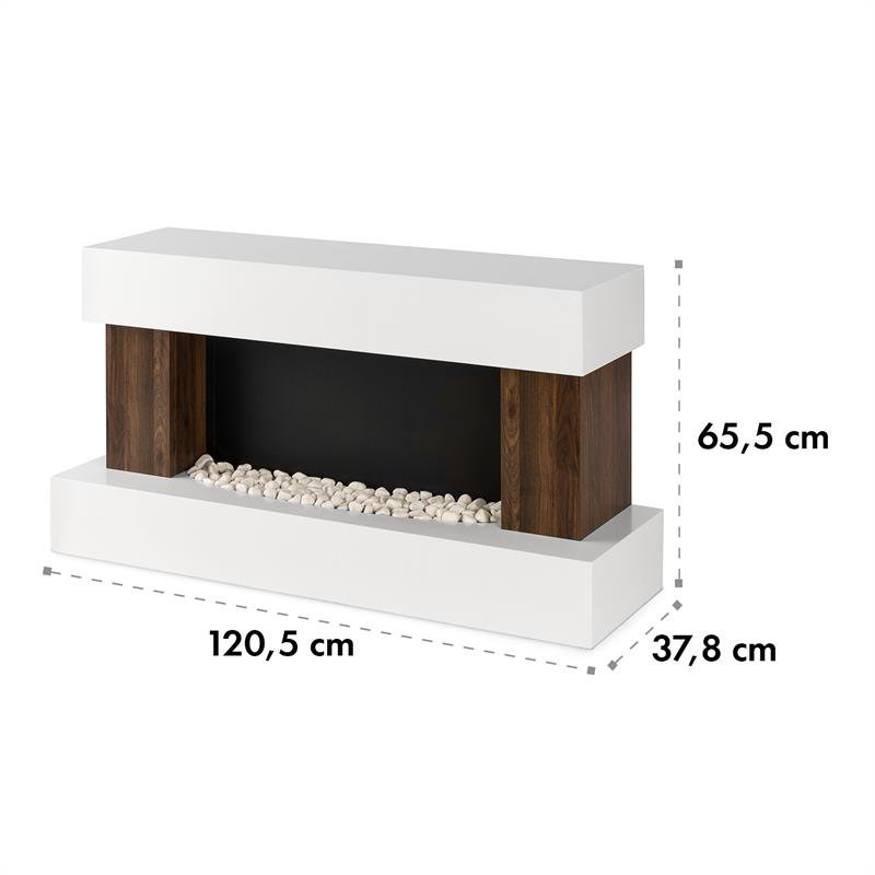 Klarstein 120.5cm W White Electric Fireplace