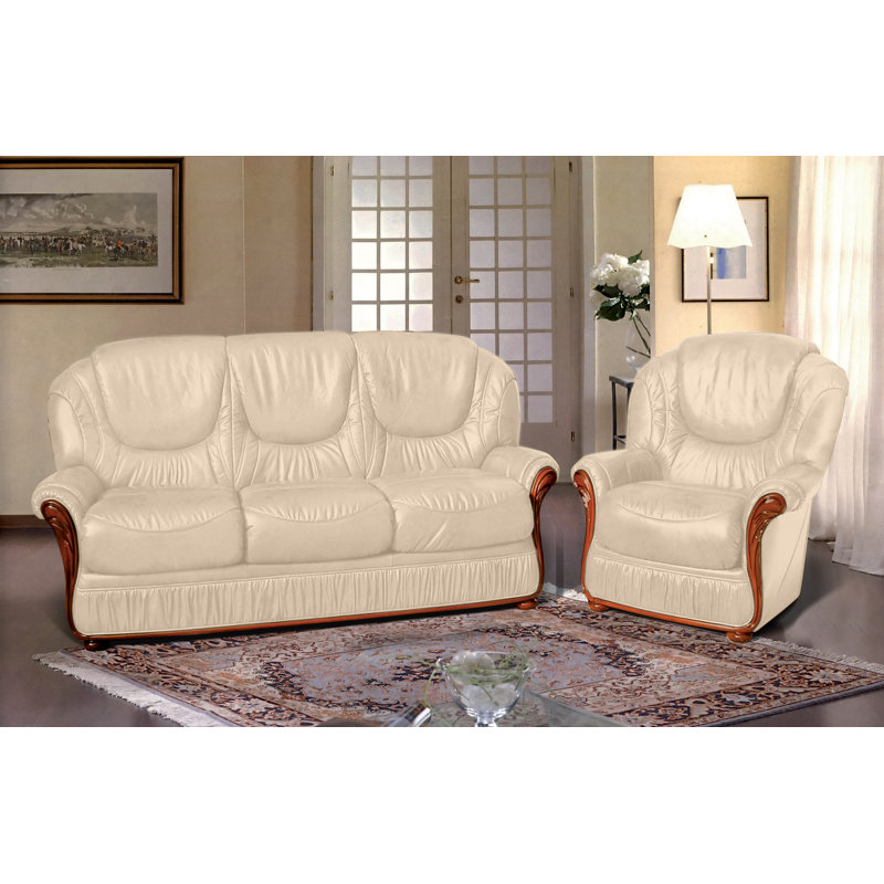 Kinzer 2 - Piece Faux Leather Living Room Set, Toffee
