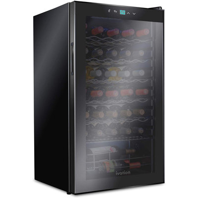 34 Bottle Single Zone Freestanding Wine Refrigerator on Fridge.com