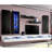 126" Modern Floating Wall Mounted Entertainment Center with 16-Color LED Lighting, High Gloss Finish-1111192190
