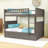 Full Over Full Bunk Bed With Twin Trundle, Guardrails And Ladder, Convertible Into Separate Beds-1798393930