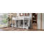 Structure de lit double pleine grandeur avec garde-robe, table de rangement basse et escalier de rangement-1688243921