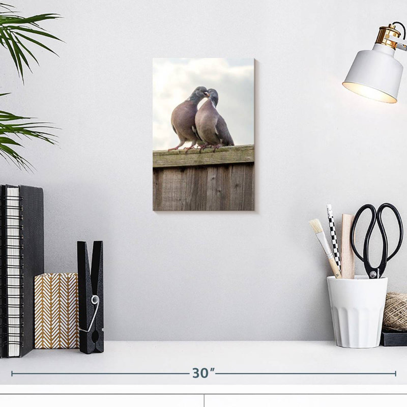 Brampt Pigeon Courtship, 12" H x 8" W